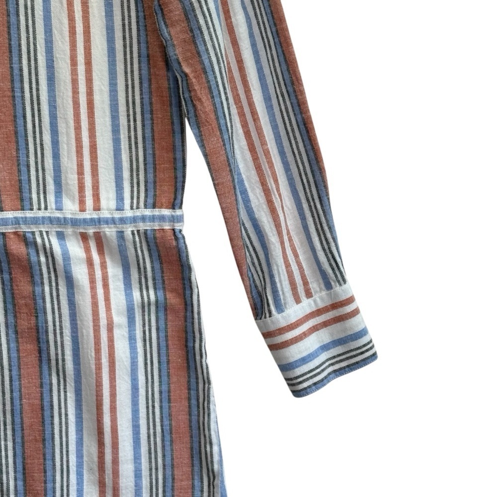 Veronica Beard Ardith Ruffled Striped Cotton Mini Shift Dress. Size XS - Picture 5 of 15